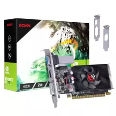 Imagem do Placa de Vídeo Geforce GT 710 2GB DDR3 Pcyes Single Fan 64 Bits Saída Hdmi, Dvi, Vga