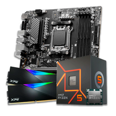 Placa Mãe B650 AM5 MSI + Ryzen 5 8500G 5.00GHz + AMD Cooler + Memória DDR5 32GB 2/16GB 5200MHz XPG Lancer Rgb