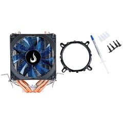 Imagem do Air Cooler Rise Mode G700 2/90mm Led Azul Intel/AMD LGA1200 | AM4 HeatPipe: 4 (6mm) TDP: 130W - RM-AC-O7-FB