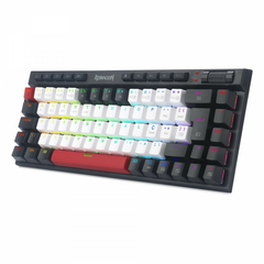 Teclado Gamer Mecânico Redragon Magic Wand Mini Pro Wireless Bluetooth RGB Switch Brown ABNT2 Branco Preto e Vermelho K635WBR-RGB-PRO (PT-BROWN)