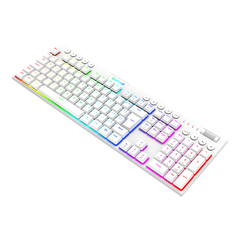 Teclado Gamer Mecânico Redragon Horus Led RGB White Switch Brown Low Profile K619W-RGB PT-BROWN