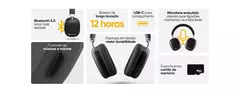 Headphone Bluetooth GT Max Preto BT 5.3 - Autonomia 12H - Alcance 10M - Entrada MicroSD/AUX