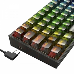 Teclado Mecânico 60% Redragon Fizz Clear RGB Switch Crystal