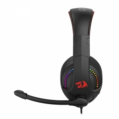 Headset Gamer Redragon Cronus Black Led RGB P2 C/ Adaptador P3 (Pega em Todas as Plataformas)