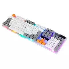 Teclado Semi Mecânico Rise Mode G1 White/Gray Rainbow - RM-TG-01-WG