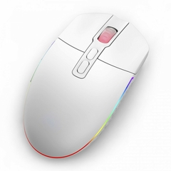 Mouse Gamer Redragon Invader Pro Wireless 10.000 DPI RGB 8 Botões Programáveis Pixart PMW3325 Branco M719W-RGB-PRO