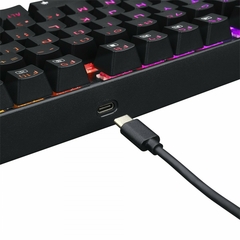 Teclado Mecânico 80% Redragon Kumara Pro Black RGB Bluetooth/Wireless Recarregável Switch Brown