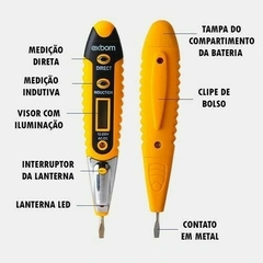 Detector de Tensão Digital Exbom CNTT-D10 Com Sensibilidade Ajustável