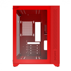 Gabinete Gamer Pcyes Forcefield Red Magma *Sem Fan Led* - Micro-ATX e Mini-ITX