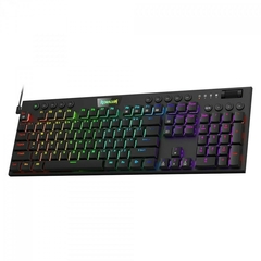 Teclado Gamer Mecânico Redragon Horus Led RGB Black Switch Brown Low Profile K619-RGB PT-BROWN