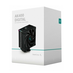 Air Cooler DeepCool AK400 Digital BK High Performance Intel/AMD LGA1700 | AM5 HeatPipe: 4 (6mm) TPD: 220W ± 10% - R-AK400-BKADMN-G - comprar online