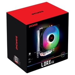 Air Cooler Pcyes Lorx 92mm Led Rainbow Intel/AMD LGA1700 | AM5 HeatPipe: 2 (6mm) TDP: 100W - comprar online