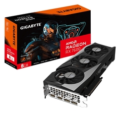 Placa De Vídeo AMD RX 7600 8GB GDDR6 Gigabyte Gaming Triple Fan 128 Bits (2 DisplayPort, 2 HDMI) OC FSR Ray Tracing GV-R76GAMING OC-8GD - comprar online