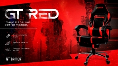 Cadeira Gamer Reclinável GT Red com apoio para pés | GT Gamer na internet