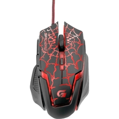 Mouse Gamer Fortrek Spider 2 OM705 3200 Dpi Preto/Vermelho