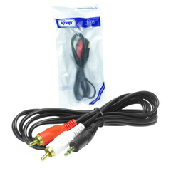 Cabo de Áudio P2x2RCA 1.5M Grasep/Knup KP-PR201 - comprar online