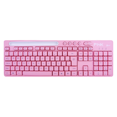 Teclado Multimídia USB MBTech Pink Smart Support KX