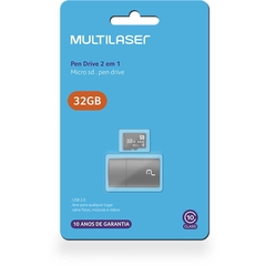 Kit 2 em 1 Pendrive + Cartão de Memória 32GB Multilaser na internet