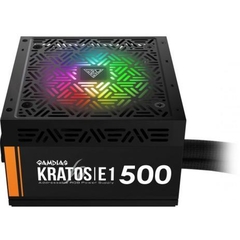 Fonte ATX 500W Real 80+E Kratos E1 Gamdias Led RGB