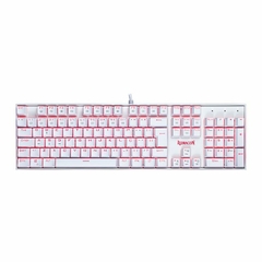 Teclado Mecânico Redragon Mitra White Single Color Switch Red