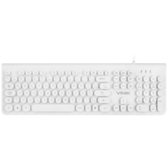 Teclado Multimídia Vinik Dynamic Circle White