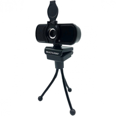 Webcam Multilaser Full HD 1080p com Tripé e Microfone com Cancelamento de Ruído