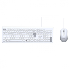 Kit Teclado e Mouse USB PCYes Soft White 2m