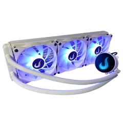 Water Cooler Rise Mode Frost White 360mm Led RGB (*Ligar Led na Placa Mãe RGB 4 Pinos 12V) Intel/AMD LGA1200/1366/2011 | AM4 TDP: 250W - RM-WCF-04-RGB