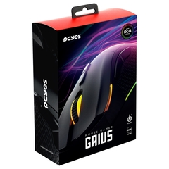 Imagem do Mouse Gamer Pcyes Gaius RGB 12.400DPI 6 Botões - Pmggbv