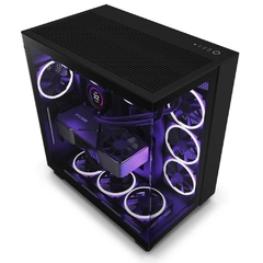 Imagem do Gabinete Gamer NZXT H9 Flow Black *Com 4 Fans Sem Led* Painel de Vidro Ininterrupto - ATX, Micro-ATX e Mini-ITX