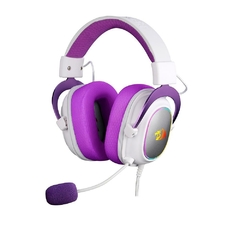 Headset Gamer Redragon Zeus X White/Purple Led RGB Surround 7.1 USB