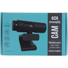 Webcam Streamplify Full HD 1080P 60FPS Preta