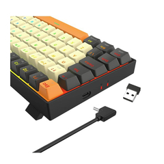 Teclado Mecânico 75% Redragon Phantom Pro Gray/Cream RGB Bluetooth/Wireless Recarregável Switch Brown + Conjunto de Keycaps Extras - comprar online