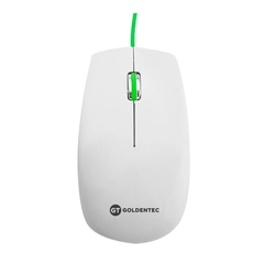 Mouse Óptico USB GT Colors Branco/Verde 1.000 DPI