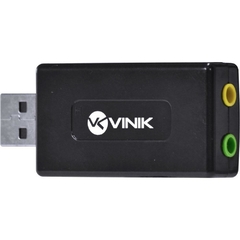 Adaptador de Áudio USB 7.1 Placa de Som Vinik