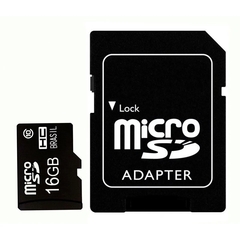 Cartão de Memória MicroSD 16GB com Adaptador SD GT