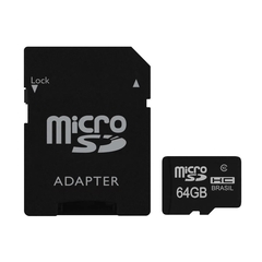 Cartão de Memória MicroSD 64GB com Adaptador SD GT