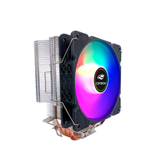 Air Cooler C3Tech Black FC-L110M 120mm Led Rainbow Intel/AMD LGA1200/1366 | AM4 HeatPipe: 4 (6mm) TDP:165W - FC-L150RGB