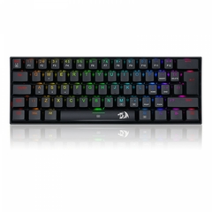 Teclado Mecânico 60% Redragon Dragonborn Black RGB Switch Blue