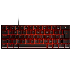 Teclado Gamer Mecânico 60% PCYes Zot Black Single Color Switch Red