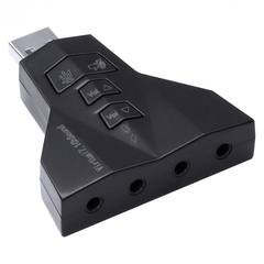 Adaptador Placa de Som USB 7.1 Vinik Compatível com PS3