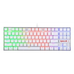 Teclado Gamer Mecânico Redragon Kumara RGB White Switch Blue