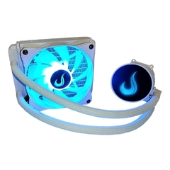 Water Cooler Rise Mode Frost White 120mm Led RGB (*Ligar Led na Placa Mãe RGB 4 Pinos 12V) Intel/AMD LGA1200/1366/2011 | AM4 TDP: 200W - RM-WCZ-01-RGB