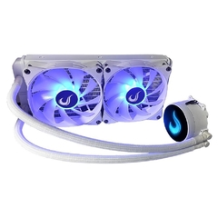 Water Cooler Rise Mode Frost White 240mm Led RGB (*Ligar Led na Placa Mãe RGB 4 Pinos 12V) Intel/AMD LGA1200/1366/2011 | AM4 TDP: 220W - RM-WCZ-02-RGB