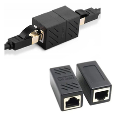 Emenda Extensor RJ45 Fêmea x Fêmea PlusCable LA-E10 /1000Mbps