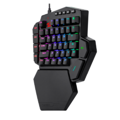 Teclado Mecânico One-Hand Redragon Diti X Black RGB Switch Blue - comprar online