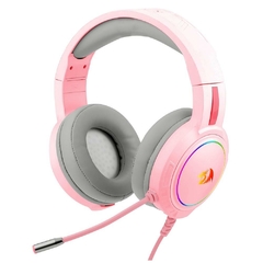 Headset Gamer Redragon Mento Pink Led RGB P2 C/ Adaptador P3 (Pega em Todas as Plataformas)