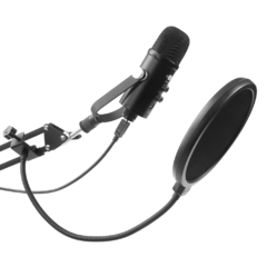 Microfone Streaming USB C3Tech MI-100BK - comprar online