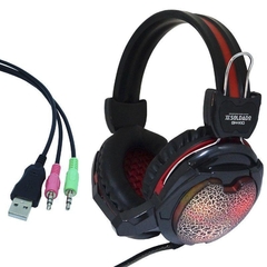 Headset Gamer Infokit Soldado GH-X10 P2 - WZetta: Pcs, Eletrônicos, Áudio, Vídeo e mais