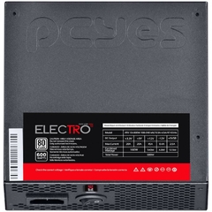Fonte ATX 600W Real PFC Ativo 80 Plus White Pcyes Electro V2 - 3 Anos de Garantia - WZetta: Pcs, Eletrônicos, Áudio, Vídeo e mais